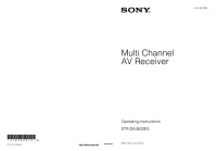 Sony STR-DA3600ES - Owners Manual 